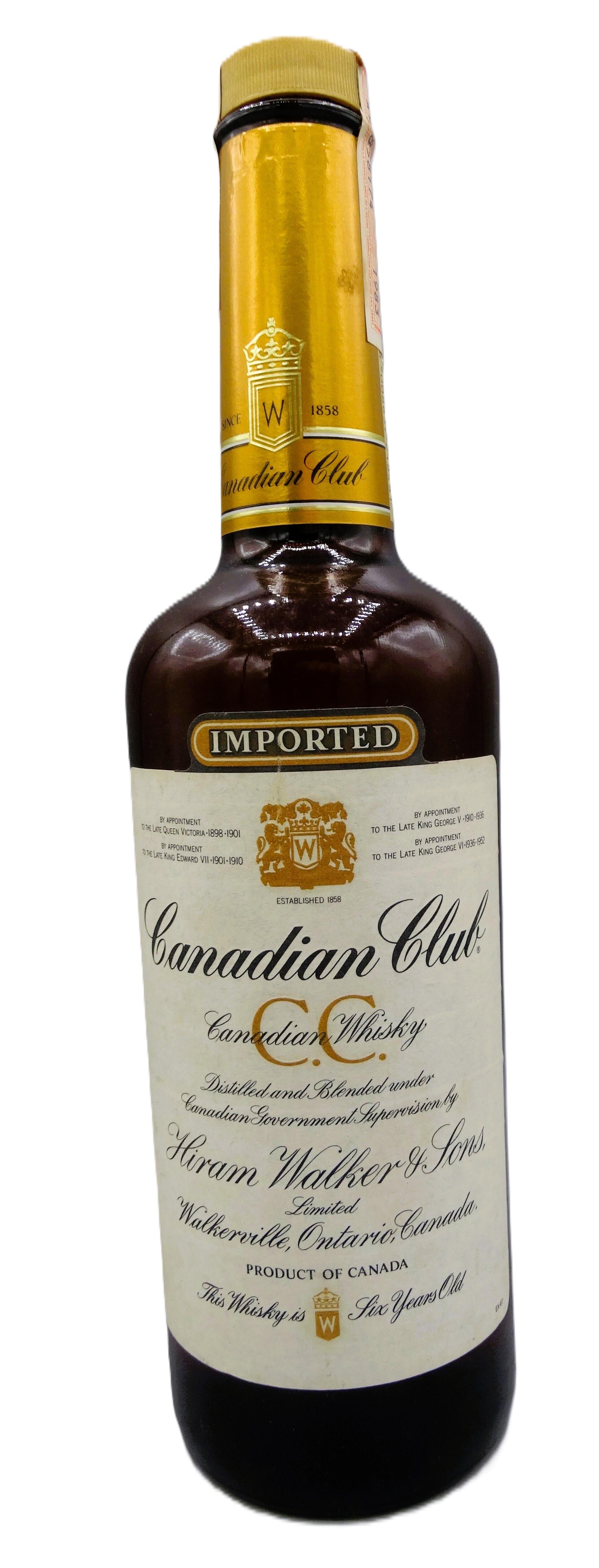Canadian Club - Canadian Whisky von 1983- 6 Years - 40% vol - 0,7l Flasche