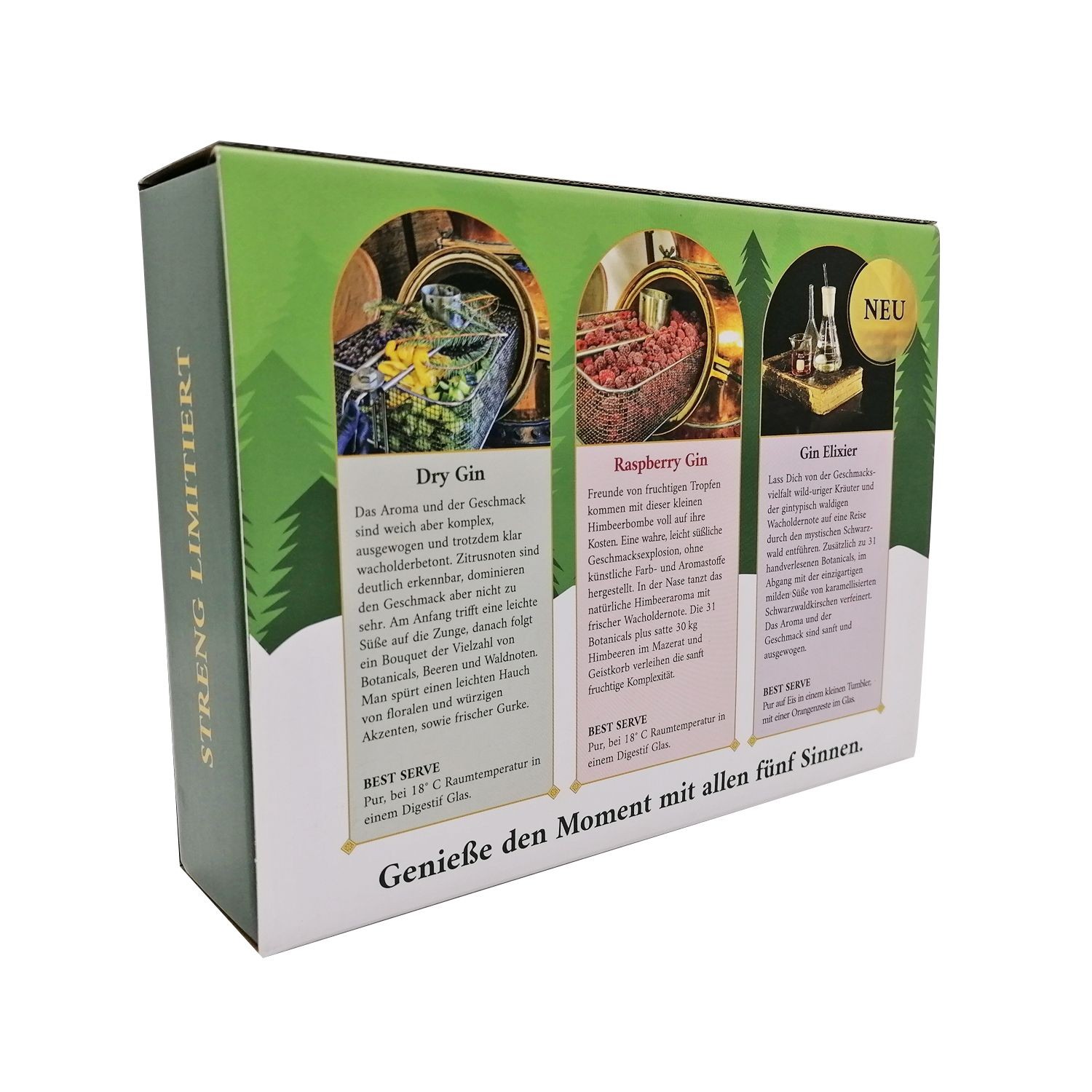 V-SINNE Schwarzwald Trilogie (3x40ml) Flaschen mit Geschenkkarton