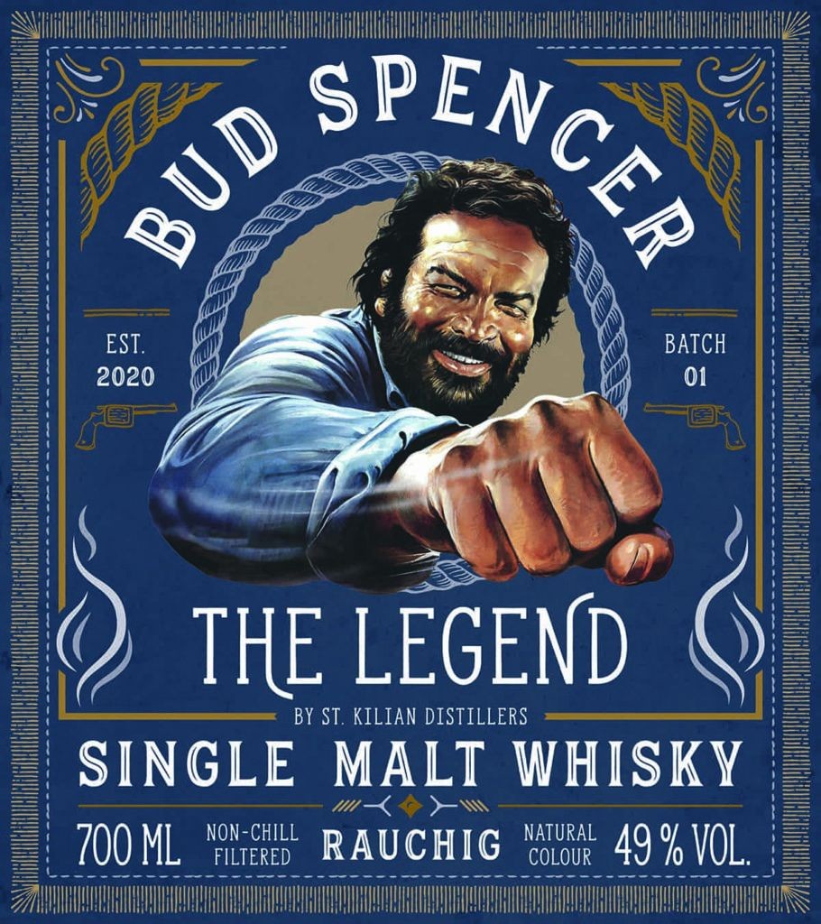 BUD SPENCER WHISKY - THE LEGEND - RAUCHIG 0,7 L Flasche - 49% vol