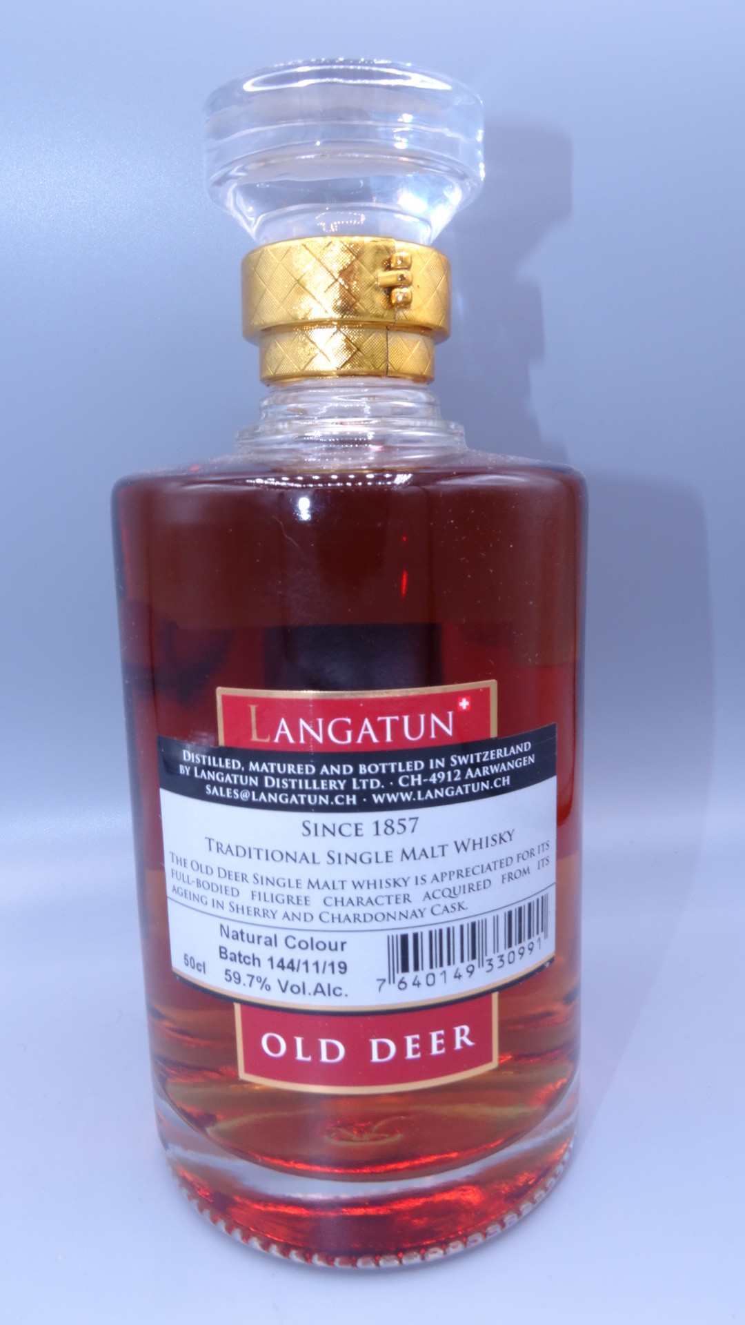 LANGATUN "Old Deer" cask strenght --- CLASSIC--- (59,7% vol) 0,5l Flasche