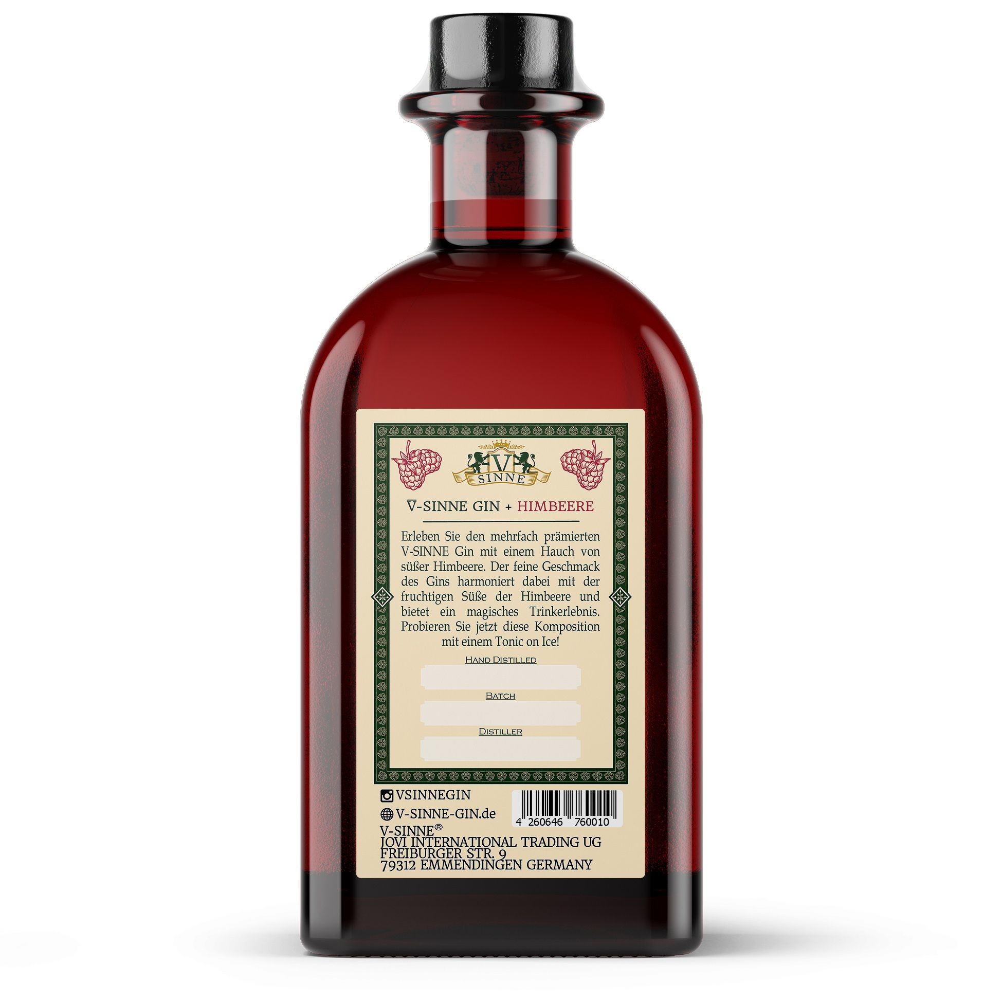 V-SINNE GIN - RASPBERRY MAGIC (40%)