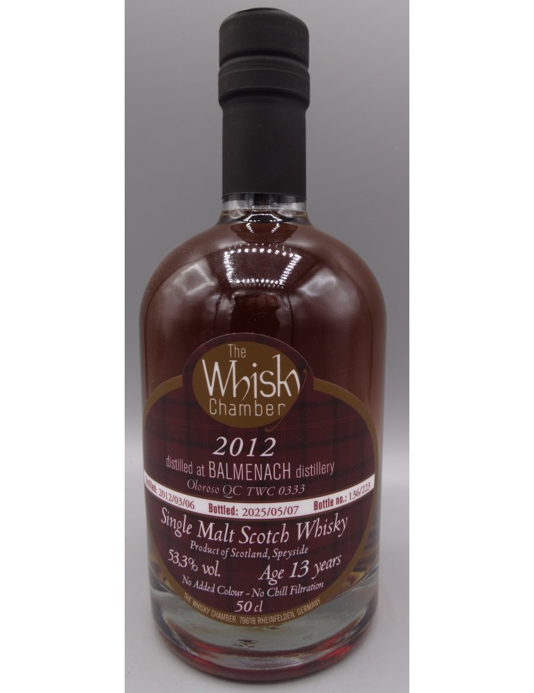Balmenach (TWC) 2012, 13 Jahre, 53,3% vol, Oloroso QC - Speyside - 0,5l Flasche