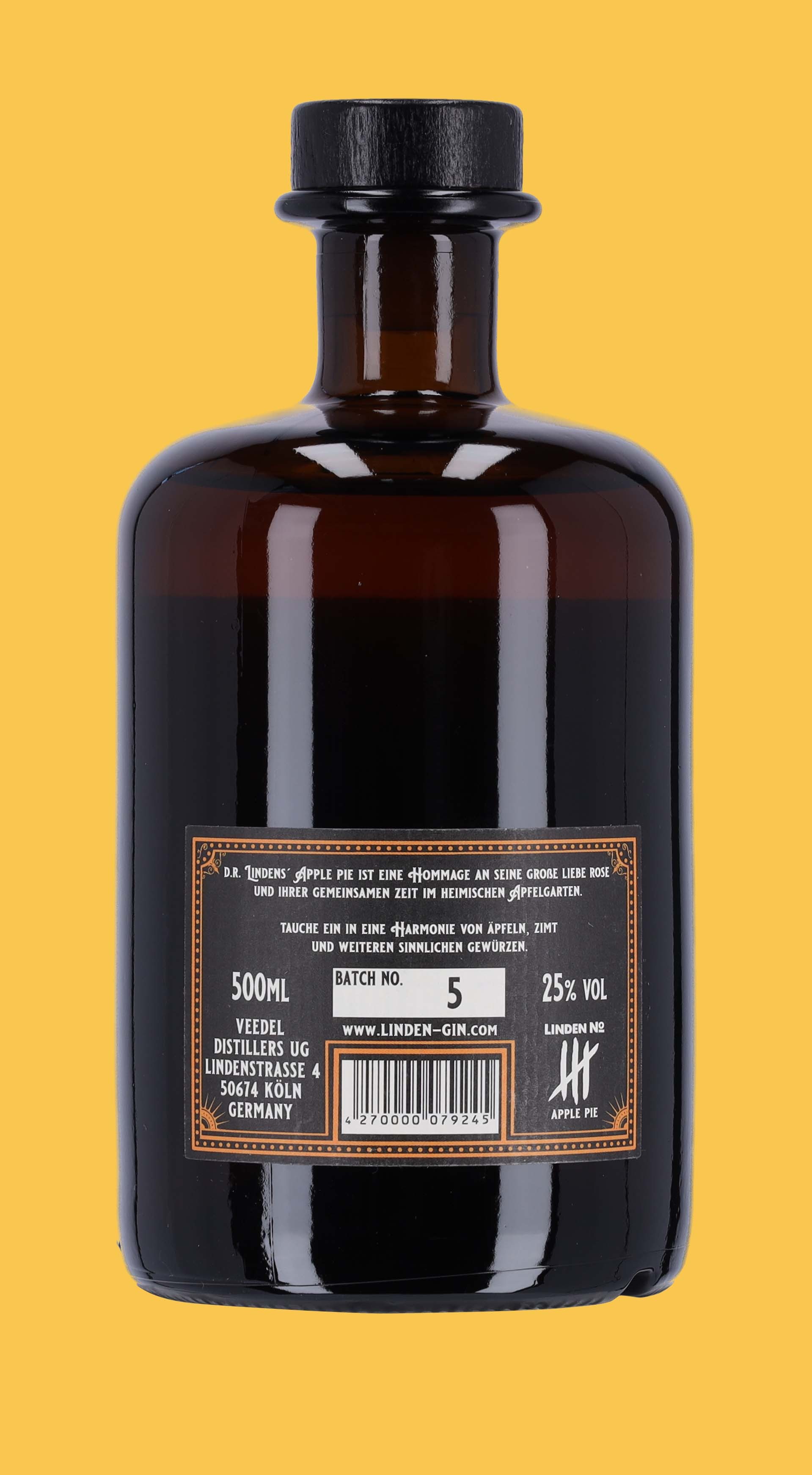 D.R. LINDENS APPLE PIE 0,5l Flasche 25% vol