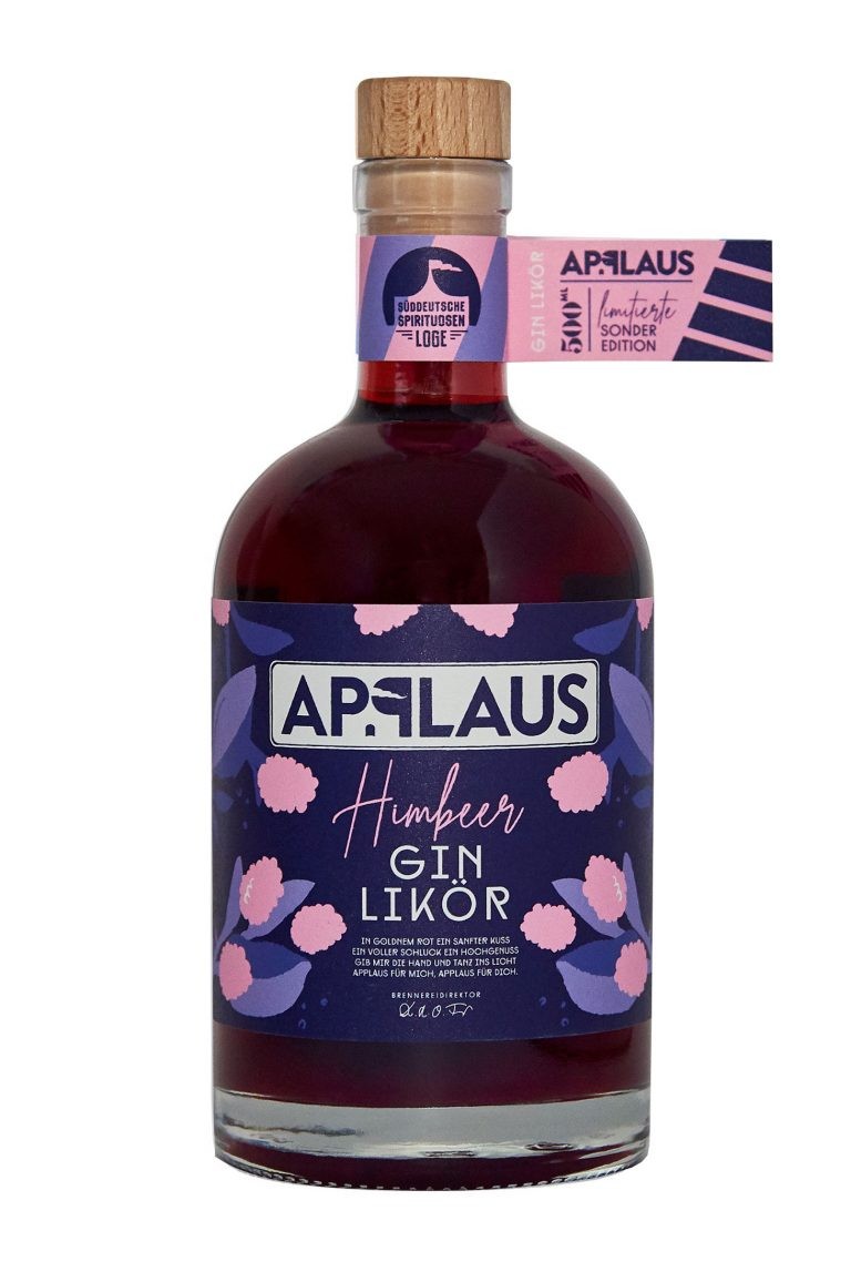 APPLAUS HIMBEER GIN-LIKÖR 20,5% vol 0,5l Flasche