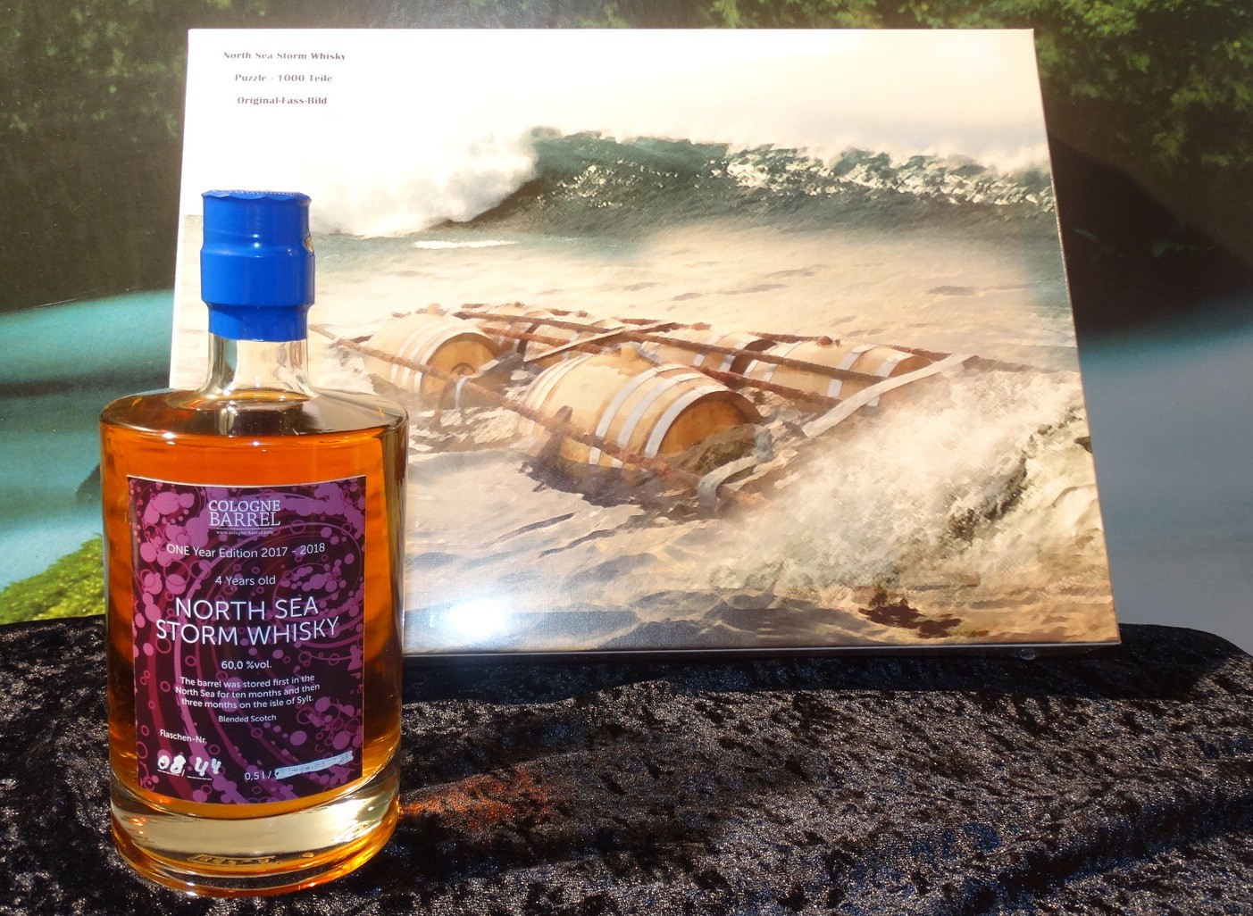 NORTH SEA STORM WHISKY ONE YEAR Edition  + Whisky Puzzle Fass-Einlagerung (1000 Teile)